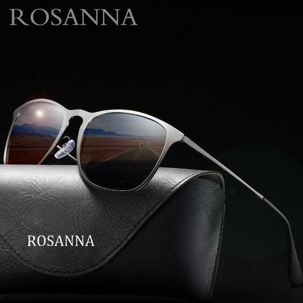 

rosanna 2018 brand designer new sunglasses metal frame polarized men square glasses woman shades mirror eyewear r6037, White;black