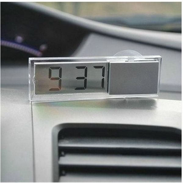

durable digital lcd display car electronic clock with sucker cool