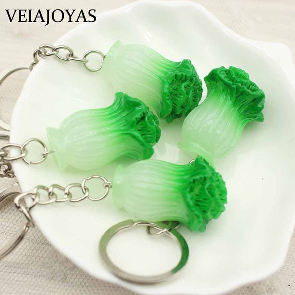 

10pcs/lot creative simulation vegetables keychains resin plant cabbage keyring charm pendant car decor promotion gifts wholesale, Silver