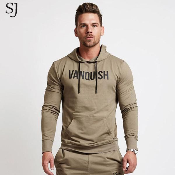 

brand clothing 2017 autumn winter fashion men hoodies casual cotton fleece male pullover mens crewneck sweatshirt, Black