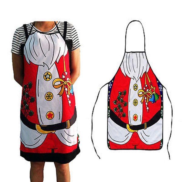 

christmas decoration santa claus apron home kitchen bbq party funny bib festive gifts