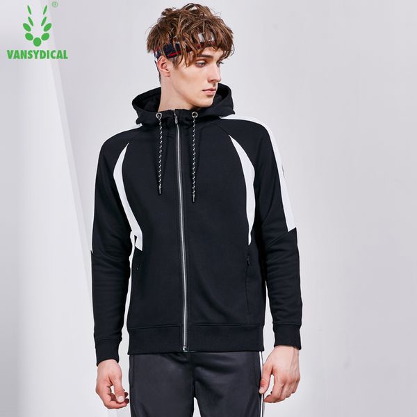 

autumn winter sports running jackets men's long sleeve zipper sportswear outdoor fitness workout hoodies, Black;red