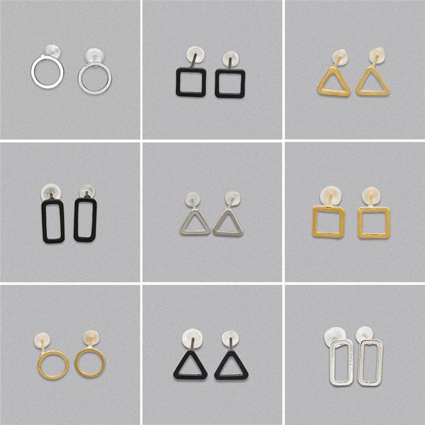 

fashion gold silver punk simple t bar earrings for women ear stud earrings fine jewelry geometry brincos bijoux qw, Golden;silver