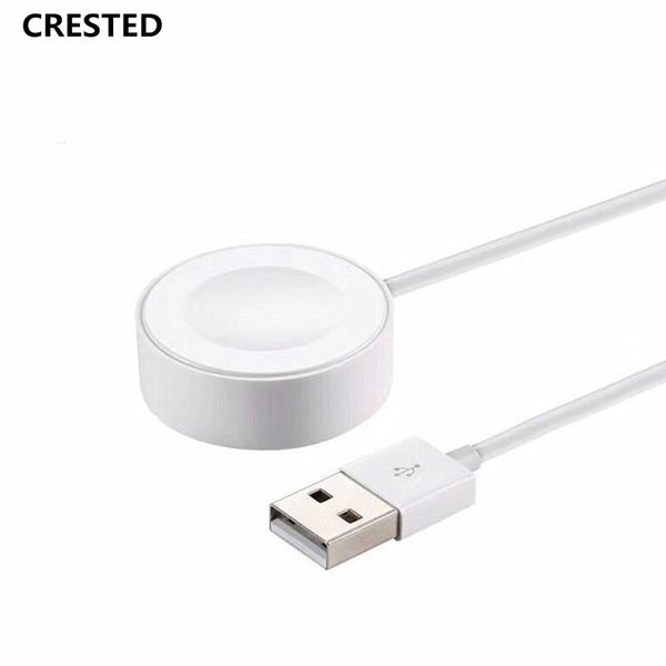 

crested band iwatch series 3 2 1 wireless usb certified magnetic iwatch charger charging cable 1m, Black;brown