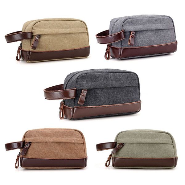 

new men travel canvas toiletry bag wash shower makeup bag organizer portable case pouch fashion zipper cosmetic