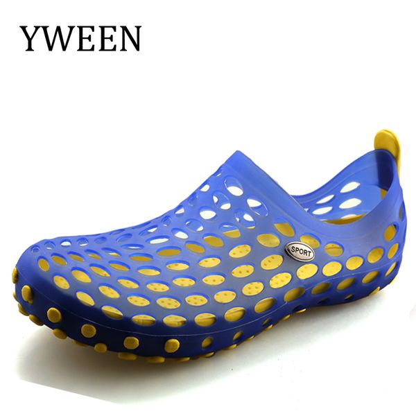 

yween men's sandals fashion plastic casual sandals shoes man summer beach shoes waterproof slippers fast shipping, Black