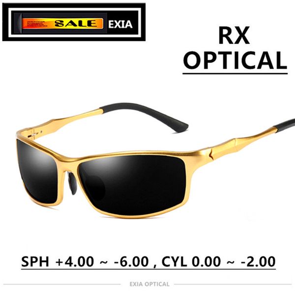 

gold frame aluminium magnesium polarized rx lenses myopia spectacle kd-117 series, White;black
