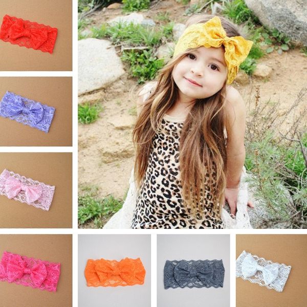 

10 different styles children hair accessories kids headbands for girls baby headbands bow lace headband baby hair accessories t6g018, Slivery;white