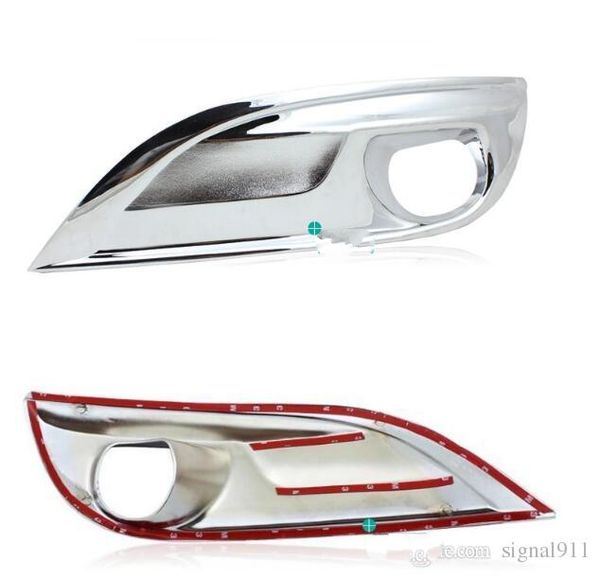 

abs chrome 2pcs car front fog light decorative cover+ 2pcs rear fog lamp decorative cover for peugeot 308 2012-2014