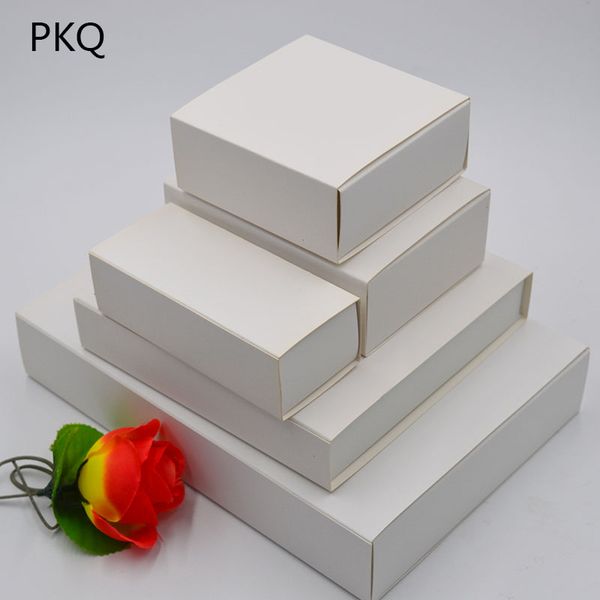 White Cardboard Drawer Gift Paper Boxes Diy Handmade Soap Craft