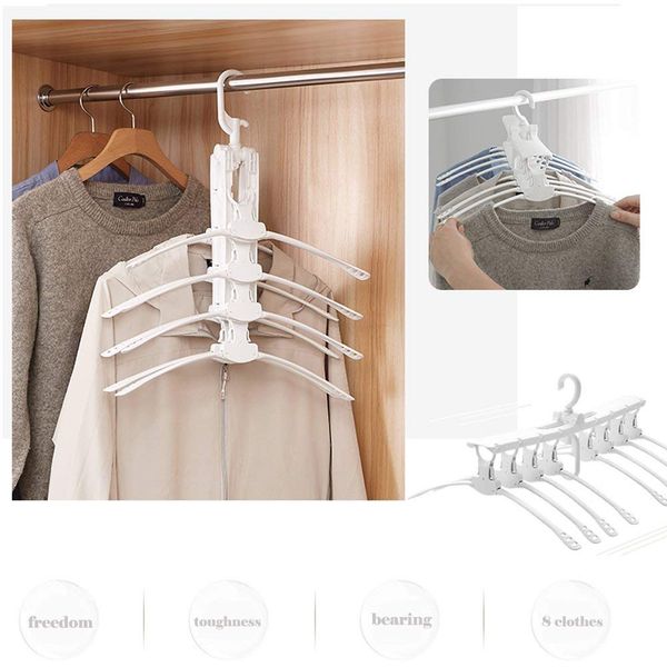 2019 Clothes Hanger Organizer Rack Portable Foldable Multifunction