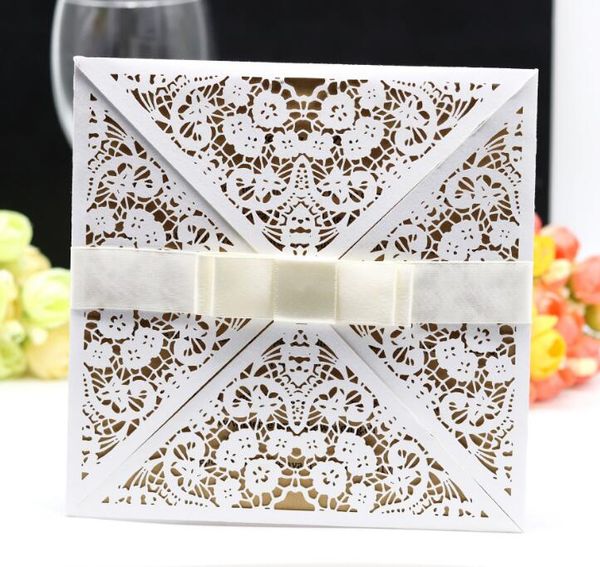 white brand newlaser hollow personal design party invitation customization invites with envelope wedding accessory blank inner custom elegant wedding personal party invites