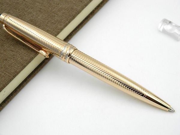 

Business Writing Supplies office 163 gift Golden wave Clip Metal Ballpoint Pen