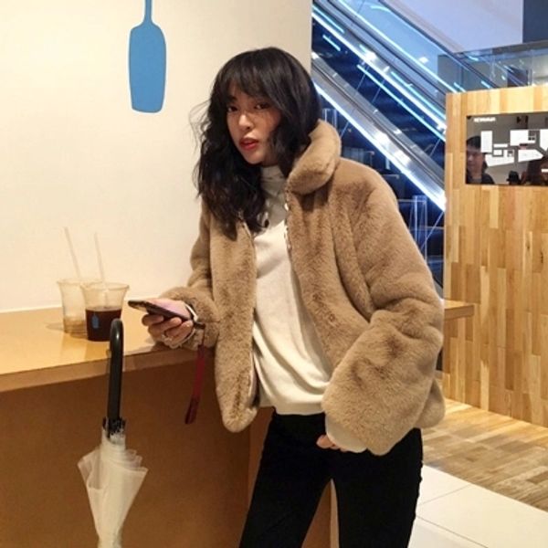 

2018 новый мягкий искусственный мех кролика пальто m7, Black