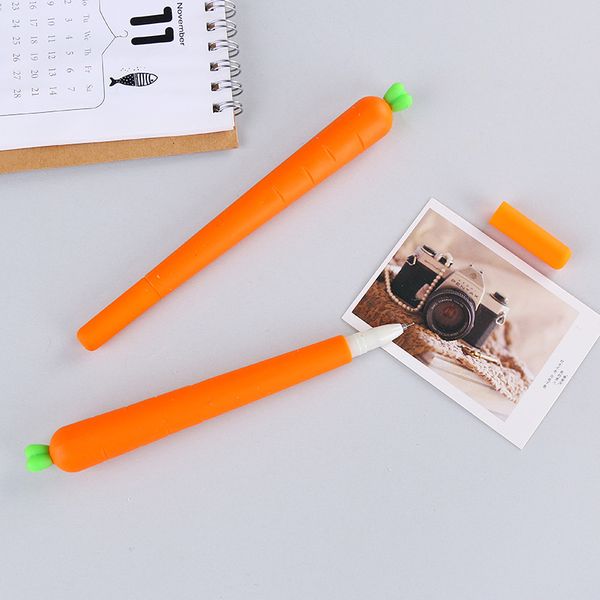 

creative stationery gel carrot stylus neutral pen customize 0.5mm black water pens signature pen