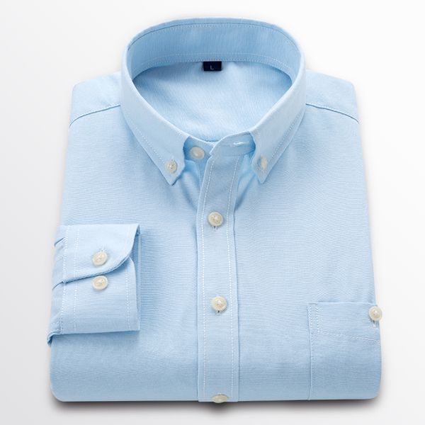 

2018 brand casual oxford shirt men's summer solid slim casual social business long sleeve shirt men chemise homme, White;black