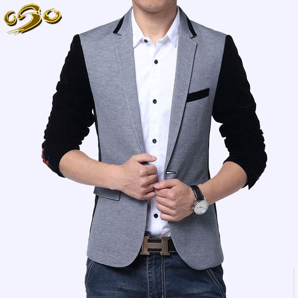 

new business casual blazer for men regular slim korean office jacket single button men casual wears, White;black