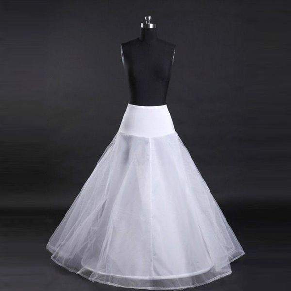 

vintage a line petticoats formal wear 2 layer 1 hoop polyester bridal petticoat wedding accessories, White
