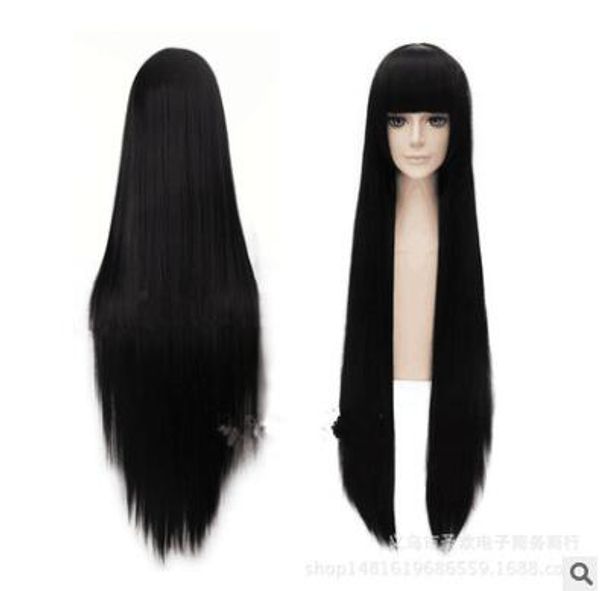 Cosplay Ancient Costume Wig Wig 100cm1 Mm Black Long Straight