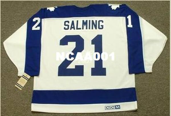 

mens #21 borje salming toronto maple leafs 1978 ccm vintage retro hockey jersey or custom any name or number retro jersey, Black;red
