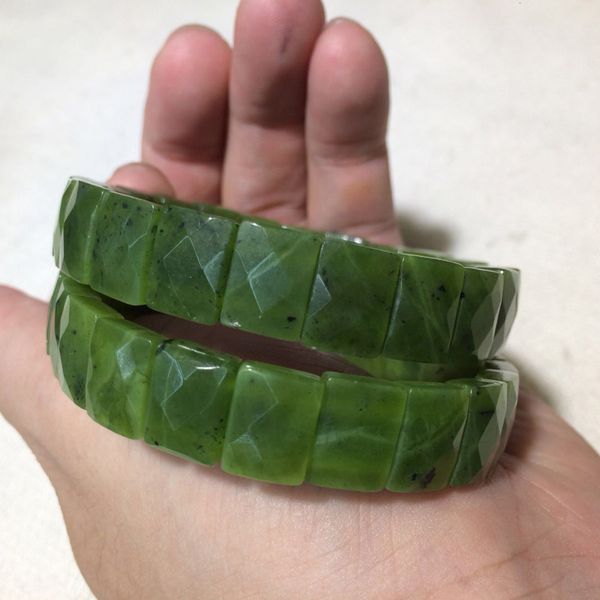 

natural canada jades stone beads bracelet natural stone bangle fine jewelry for woman for gift wholesale, Black