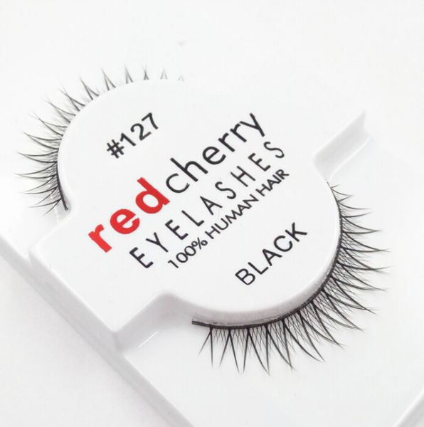 

popular eyelashes 50 pairs red cherry false eyelashes 100% handmade hair strip lash fake eye lashes