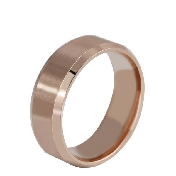 

8 мм розовое золото цвет мода простой любовника кольцо из нержавеющей стали кольца подарок ювелирных изделий для мальчиков девочек j004r, Golden;silver