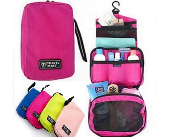 

travel mate bag cosmetic bags nylon makeup bag travel toiletry hanging purse holder beauty portable wash make up bags organizer with hook