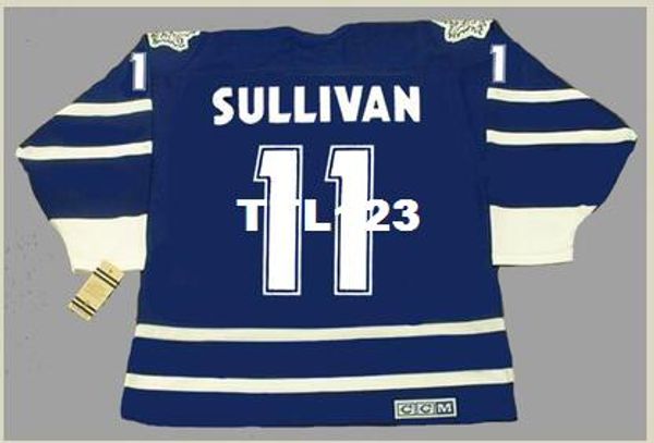 

мужские #11 стив салливан торонто maple leafs 1997 ccm старинные хоккей джерси или обычай любое имя или номер ретро джерси, Black;red