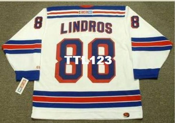 

mens #88 eric lindros new york rangers 2002 ccm vintage retro home hockey джерси или обычай любое имя или номер ретро джерси, Black;red