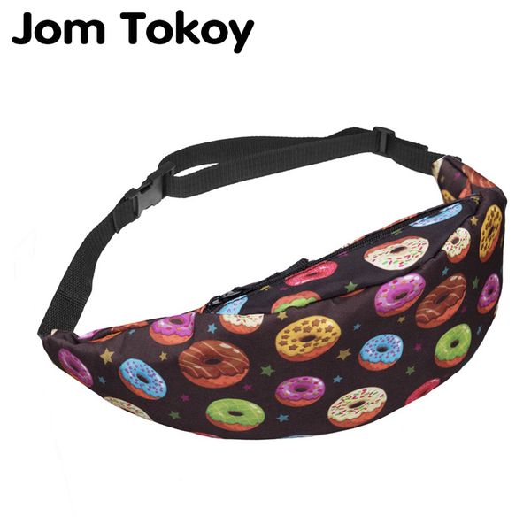 

jom tokoy new 3d colorful waist pack for men fanny pack style bum bag donuts women money belt travelling waist bag