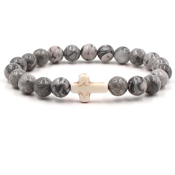 

браслет из креста для мужчин натуральный камень браслет из серого камня в виде креста, Golden;silver