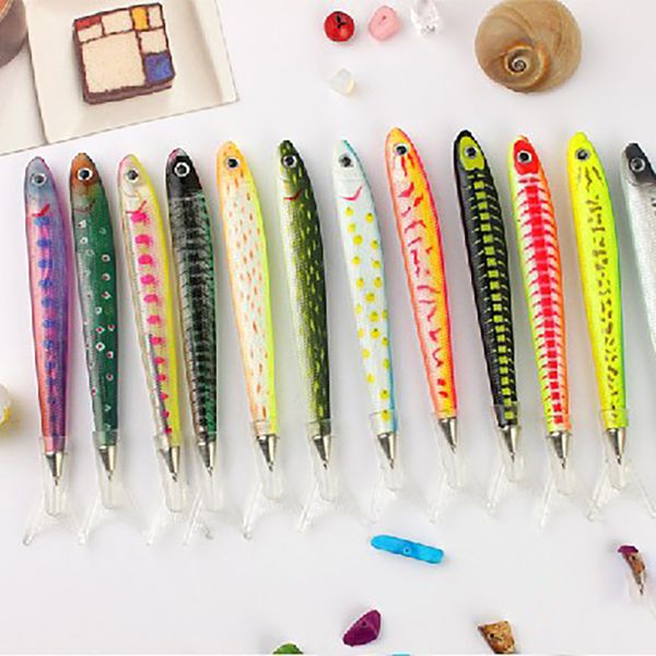 

creative stationery fish shape pen ocean signature ballpoint pen for writing office & school suppliers dhl, Blue;orange