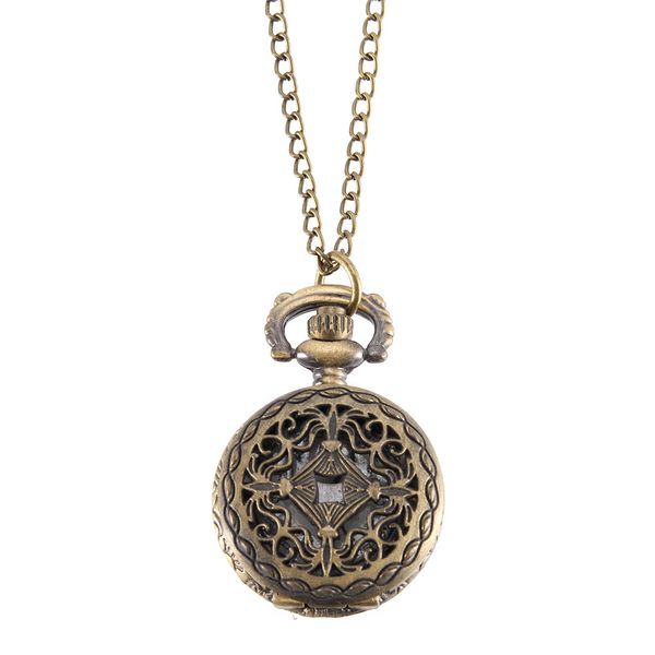 

vintage pocket watch bronze color quartz watch cool chain coin modeling watches lxh, Slivery;golden