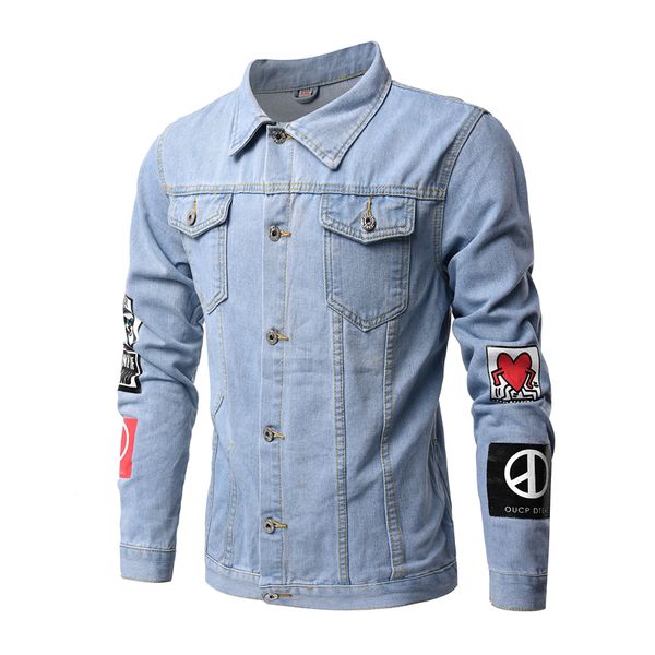 

2018 new men's xl mens jeans jacket, Black;brown