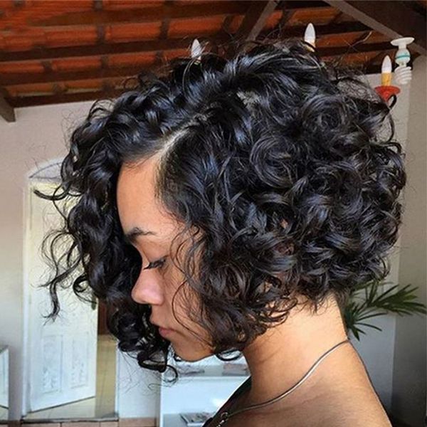 Afro Curly Wigs Short Wave Black Women Synthetic Hair Wigs Cosplay