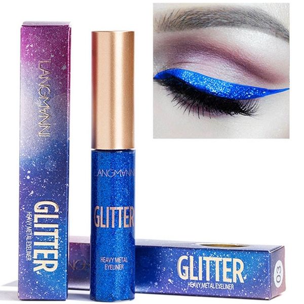 

Langmanni Heavy Metal блеск подводка для глаз жидкость водонепроницаемый блестящий подвод