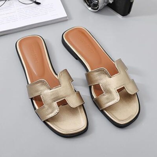 

2018 summer adult slippers flat with shoes woman pu slippers women solid womens shoes H - type casual