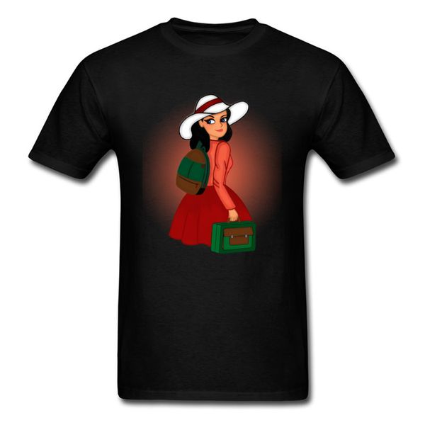 

holiday 100% cotton men t-shirt fashion black t shirt travel girl print on male no fade quality summer clothing, White;black