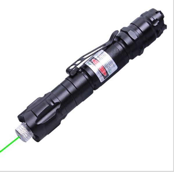 

009 532nm green laser pointer pen pointer clip flashlight twinkling star laser tactical 80pcs/lot