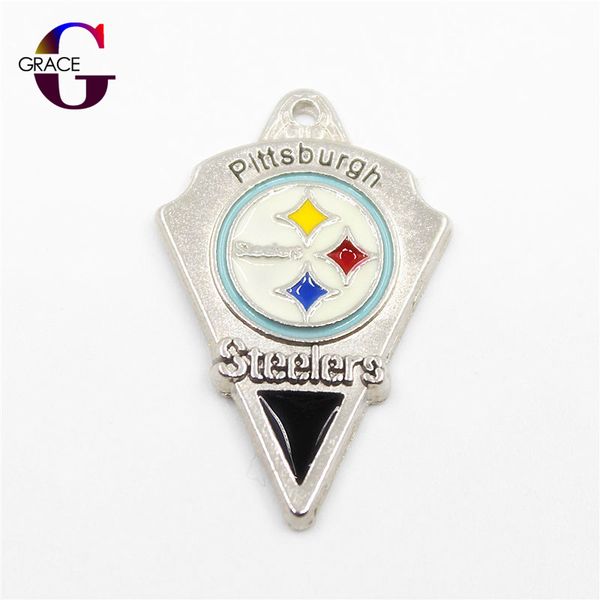 

20pcs enamel football sport charms hanging dangle charms for women bracelet bangle necklace pendant diy jewelry, Bronze;silver