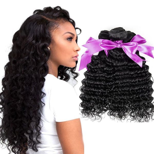 Brazilian Virgin Hair Deep Wave 3 Bundle Deals 100 Unprocessed