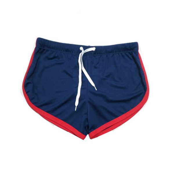 

brand men sides split quick dry shorts trousers sport u pouch jogger mens gyms shorts sweatpants fitness man running c703, Black;blue