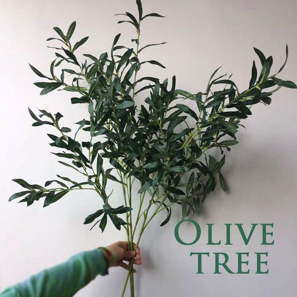 

92 см искусственный Европейский оливковое дерево ветви листьев листья для дома свадебный декор зеленый поддельные цветы рождественские украшения цветок