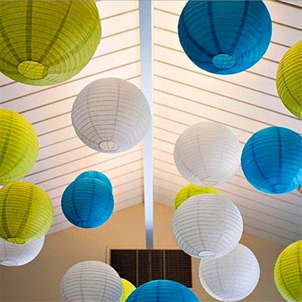 2019 10 15 20 25 30cm Pom Poms Tissue Paper Lanterns Hanging Paper