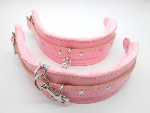 

gag fetish #r98 kit bondage 8pc collar cuffs rope restraint pink mask ball esfvt