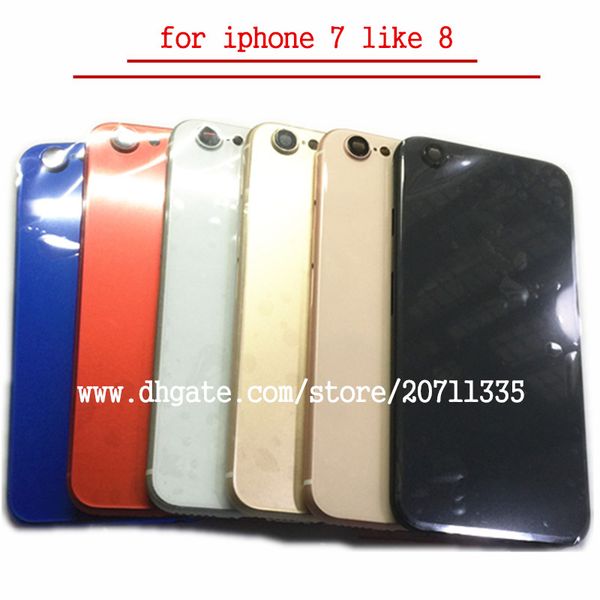 

A quality For iPhone 7 Like 8 Style 8 Back Rear Cover Battery Housing Door Chassis Middle Frame