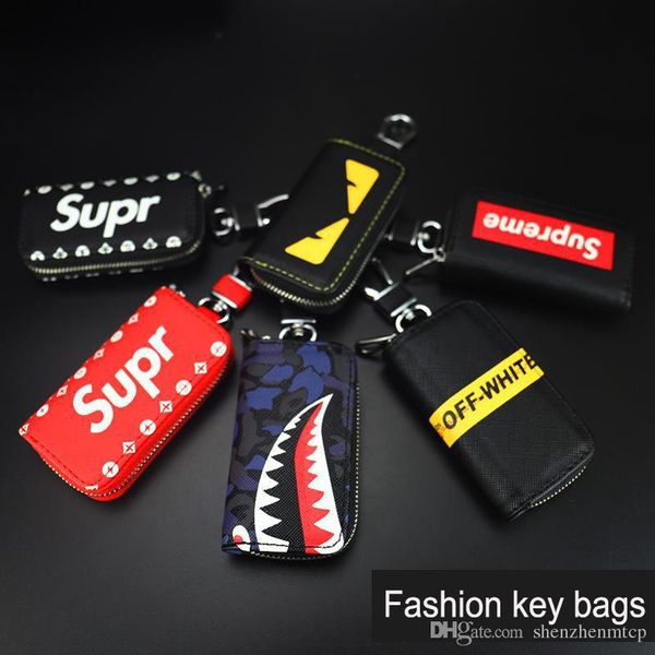 

Genuine Leather Men Women Key Holder Organizer Cow Leather Car Key Bag Wallet Housekeeper Multifunction Key Case Mini Card Bag