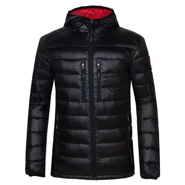 

men's new goose down jacket north men winter thickening cold down jacket cand windproof hooded black 7696