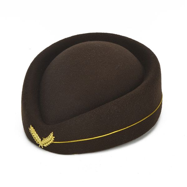 

Airline Stewardess Hats Woolen Dance Женский Beret Drums Band Performance Etiquette Hotel Dance Cap Small Keep Warm 13ns cc